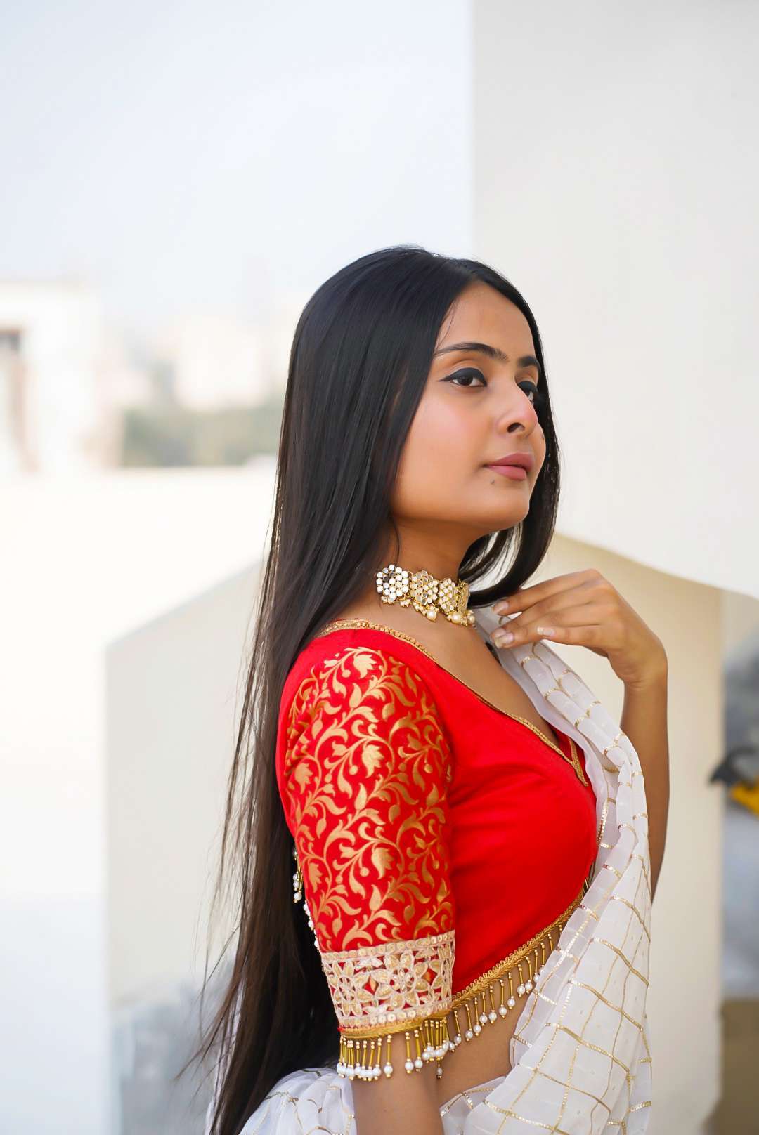 Red Bridal Blouse