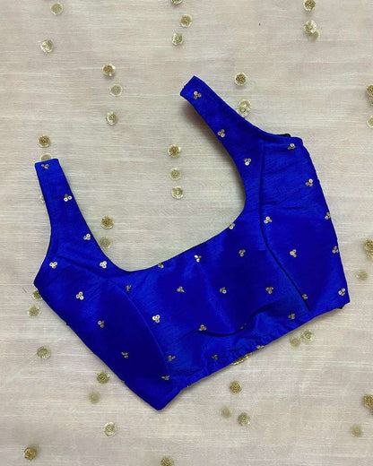 Chumki Blue Art Silk Blouse