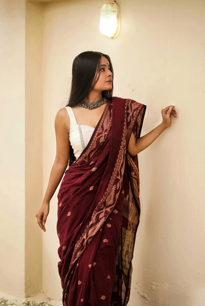 Nishi Handwoven Cotton Saree