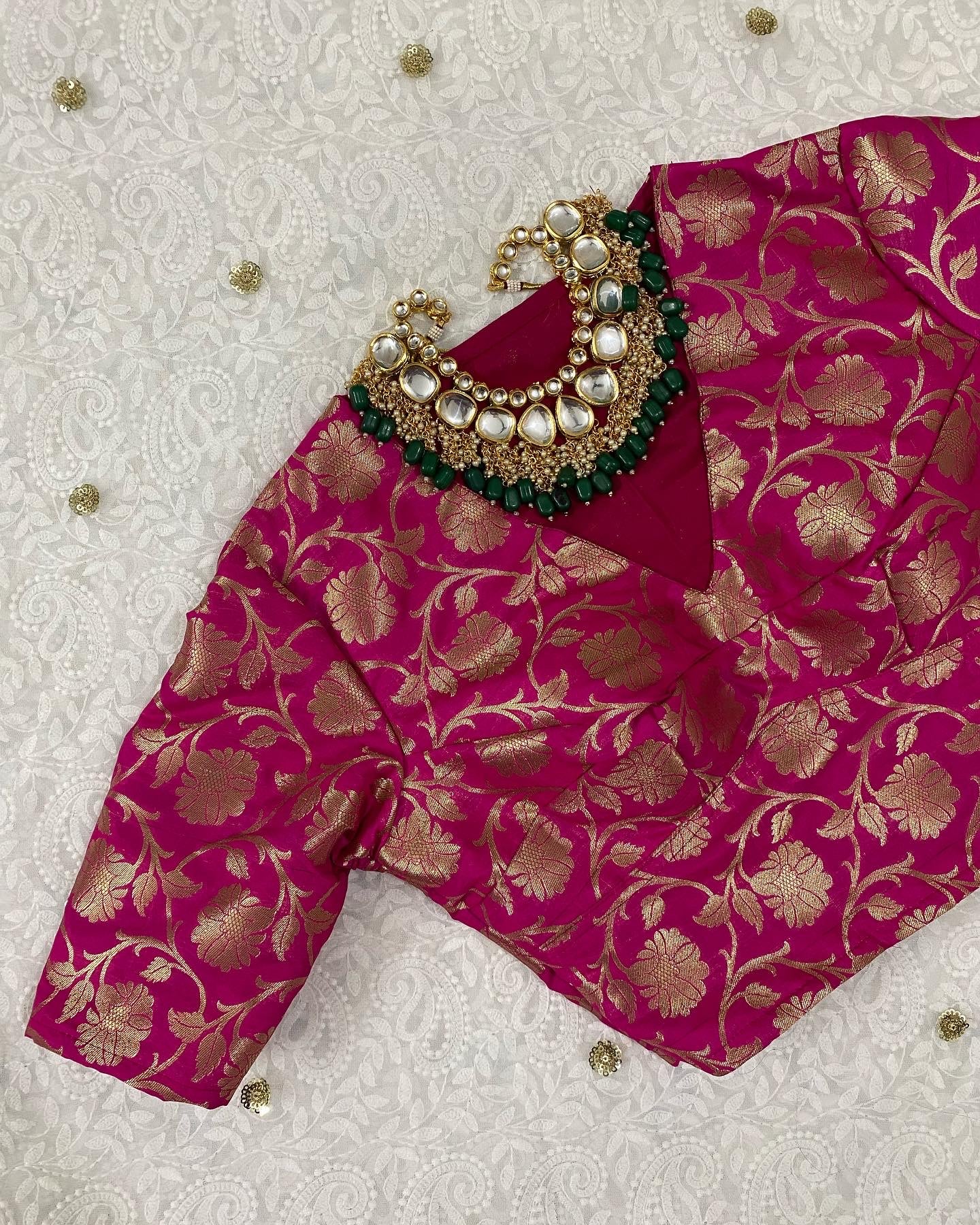 Gulab Brocade Blouse