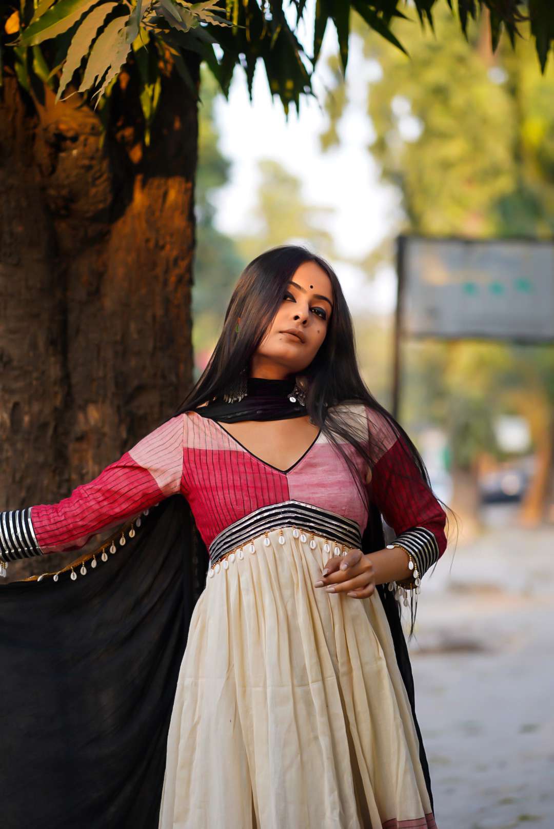 Black Long Dupatta