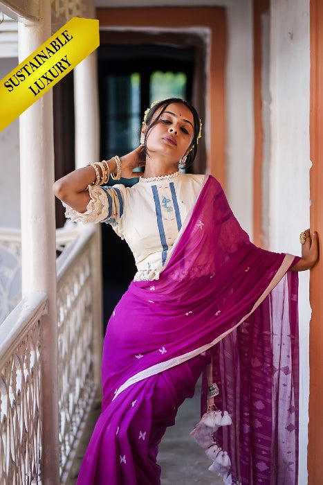 The Beautiful Melody Handwoven Cotton Saree