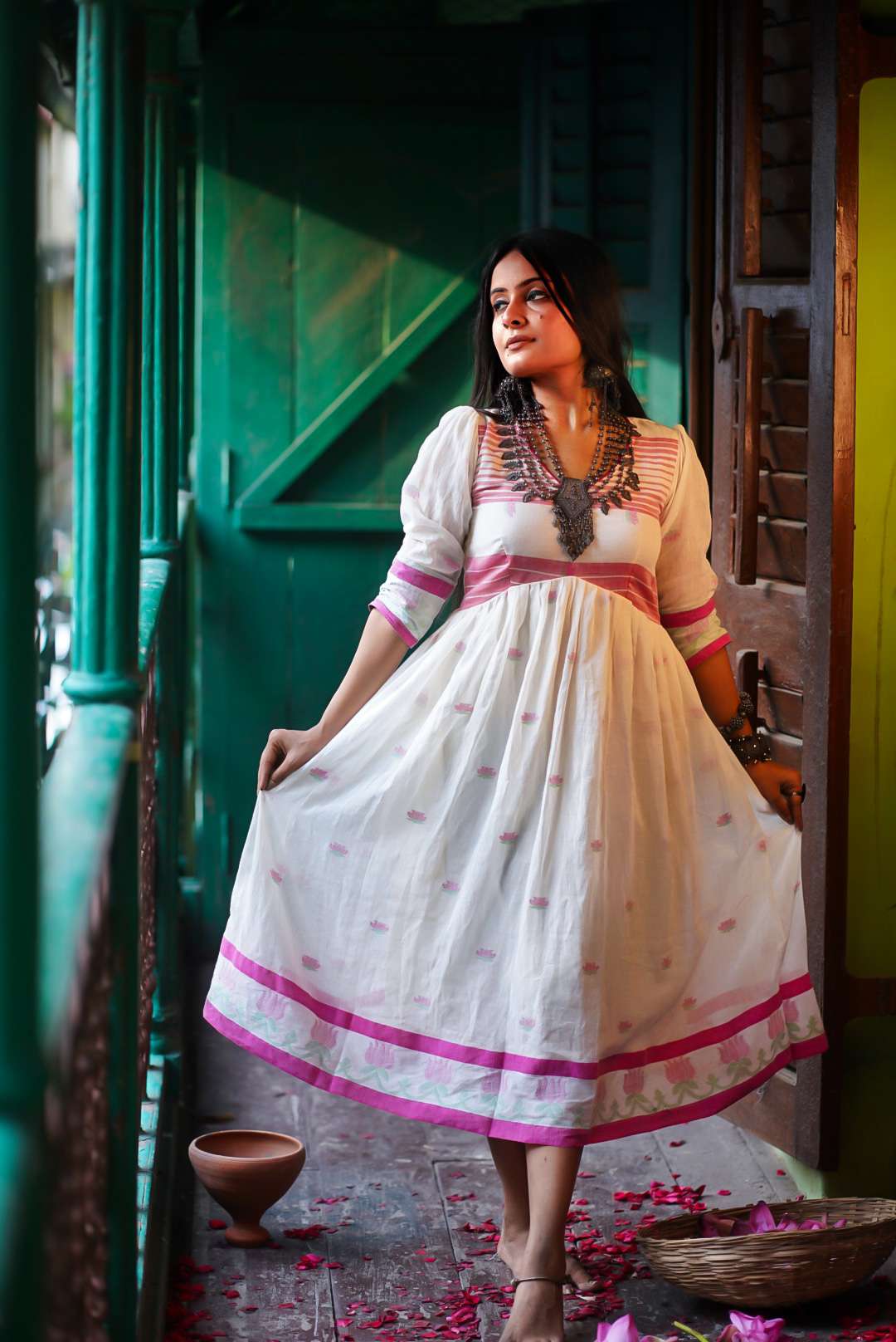 PADMASHREE ( White Maxi Dress )