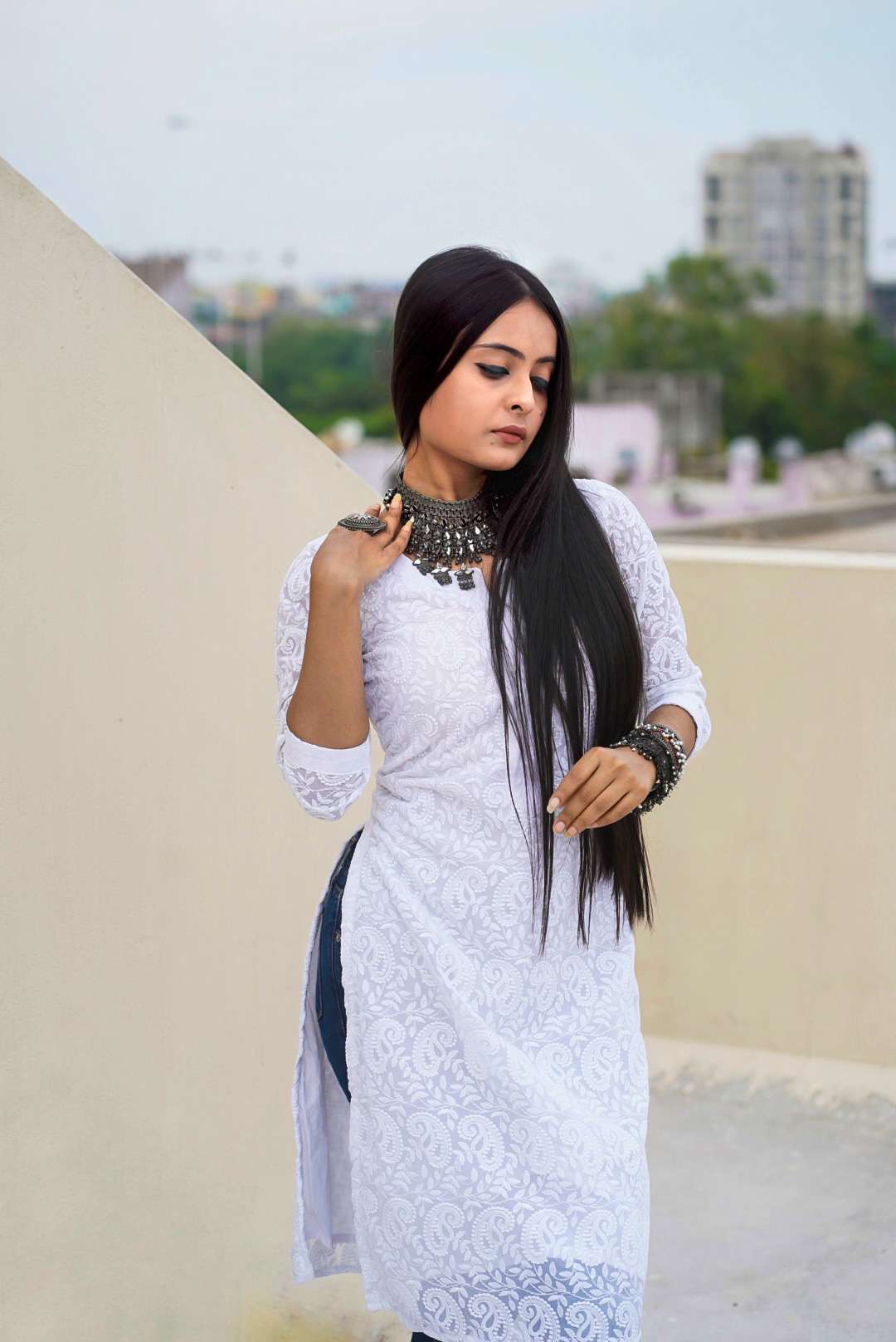 white kurti for women