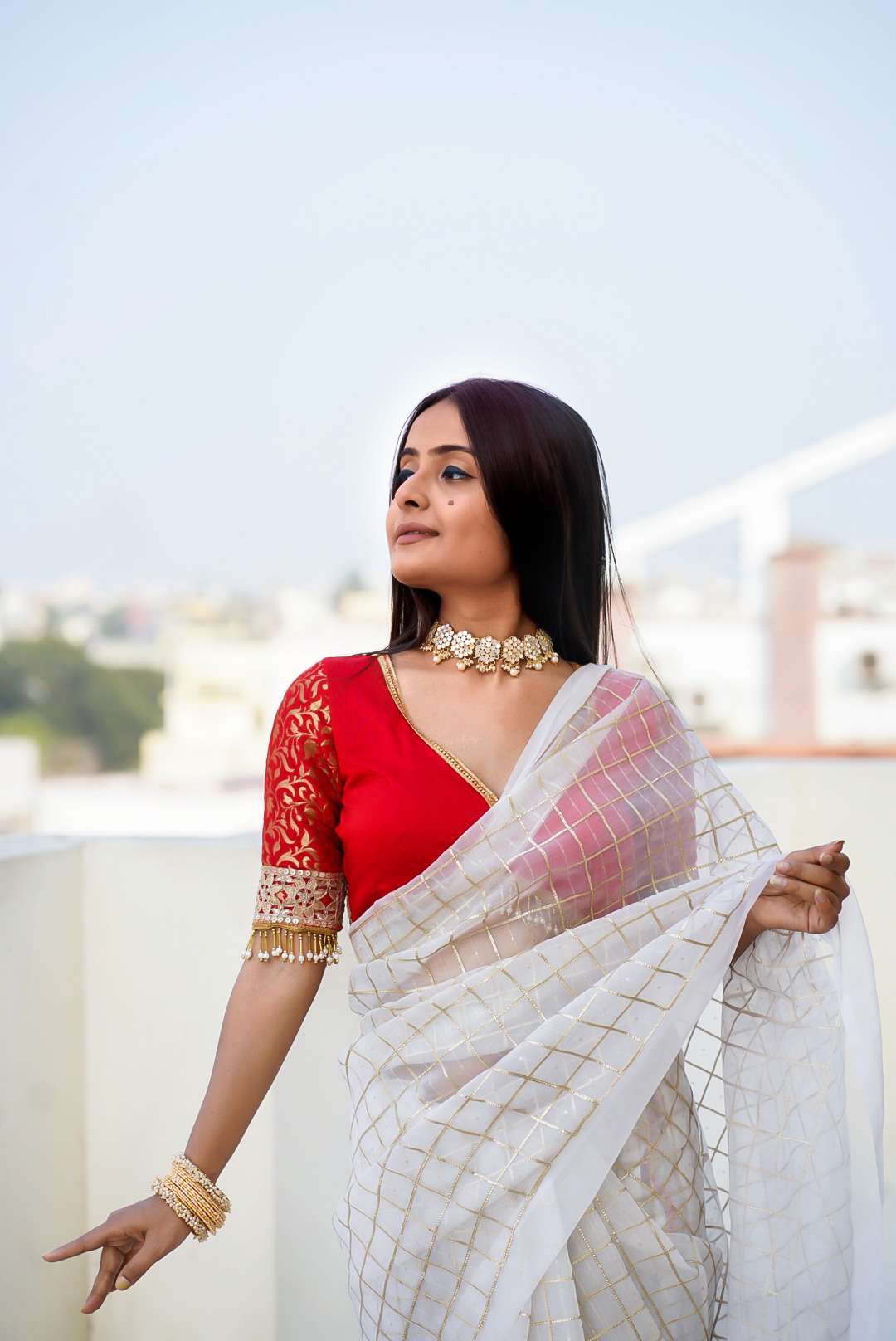 Red Bridal Blouse