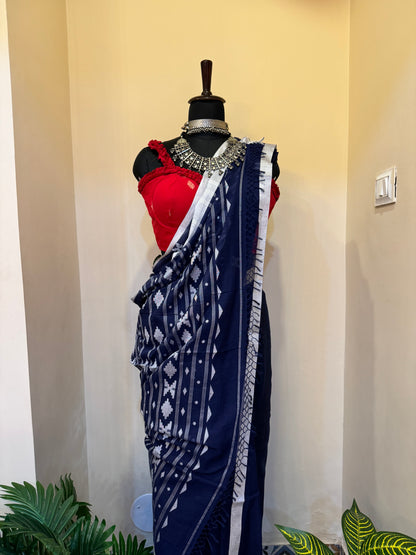 Moonlight Handwoven Jamdani Saree