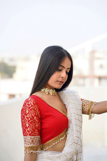 Red Bridal Blouse