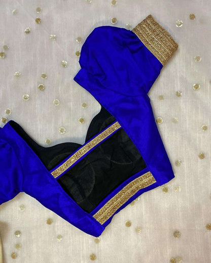 Royal Blue Beauty Art Silk Blouse