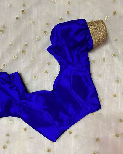 Royal Blue Beauty Art Silk Blouse