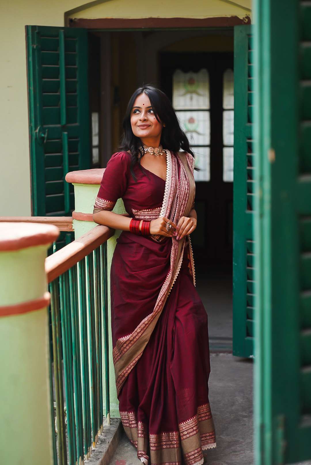 Burning Love Handwoven Cotton Saree