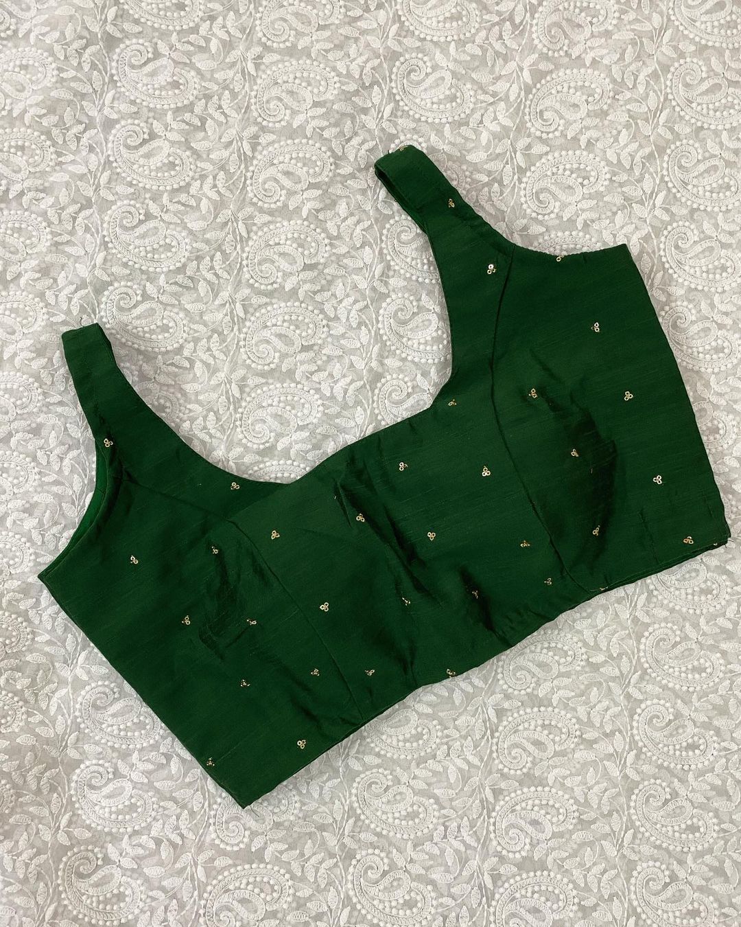 green chumki blouse image