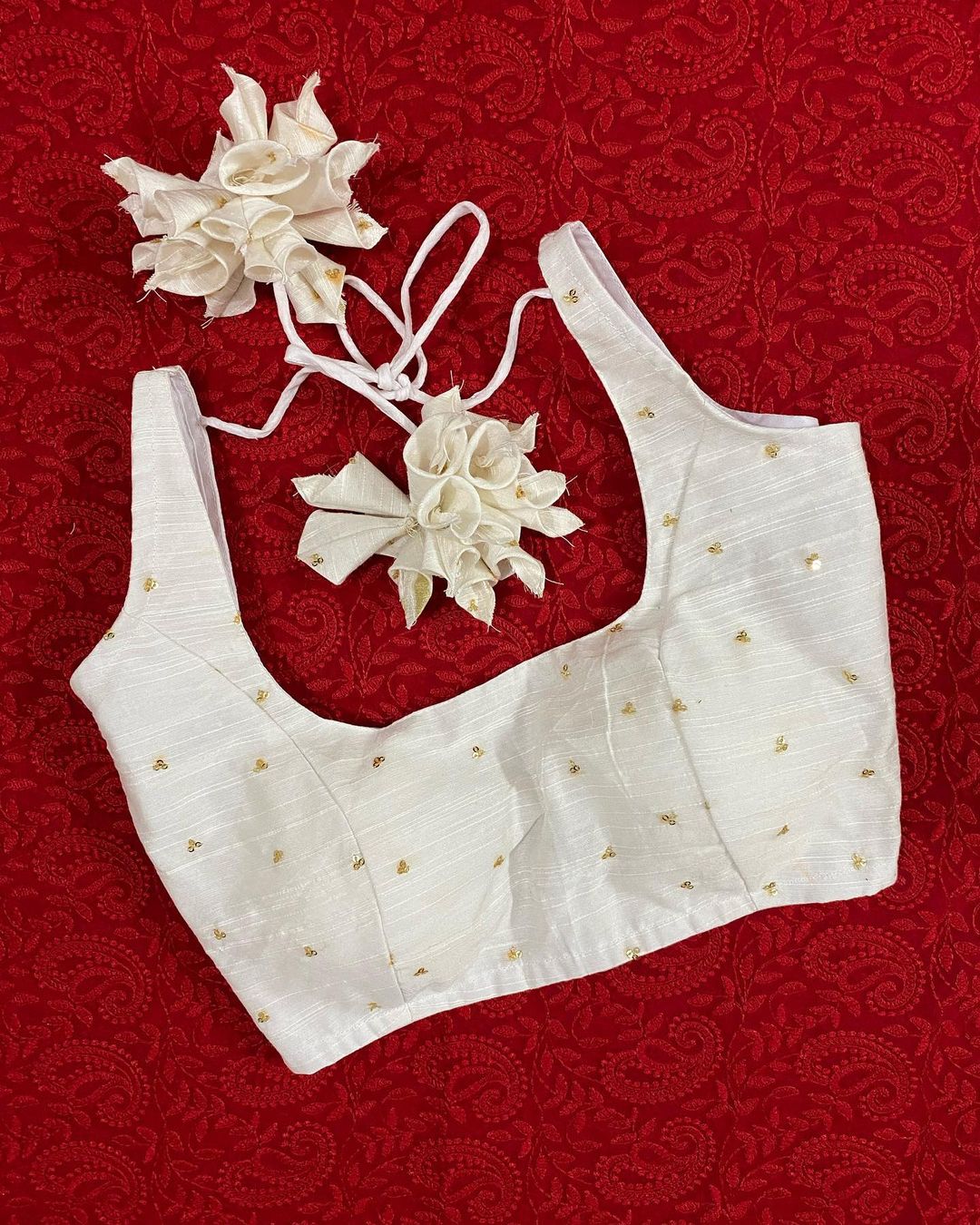 white chumki blouse image