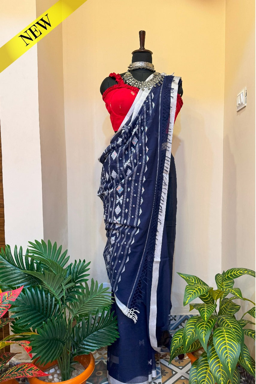 Moonlight Handwoven Jamdani Saree