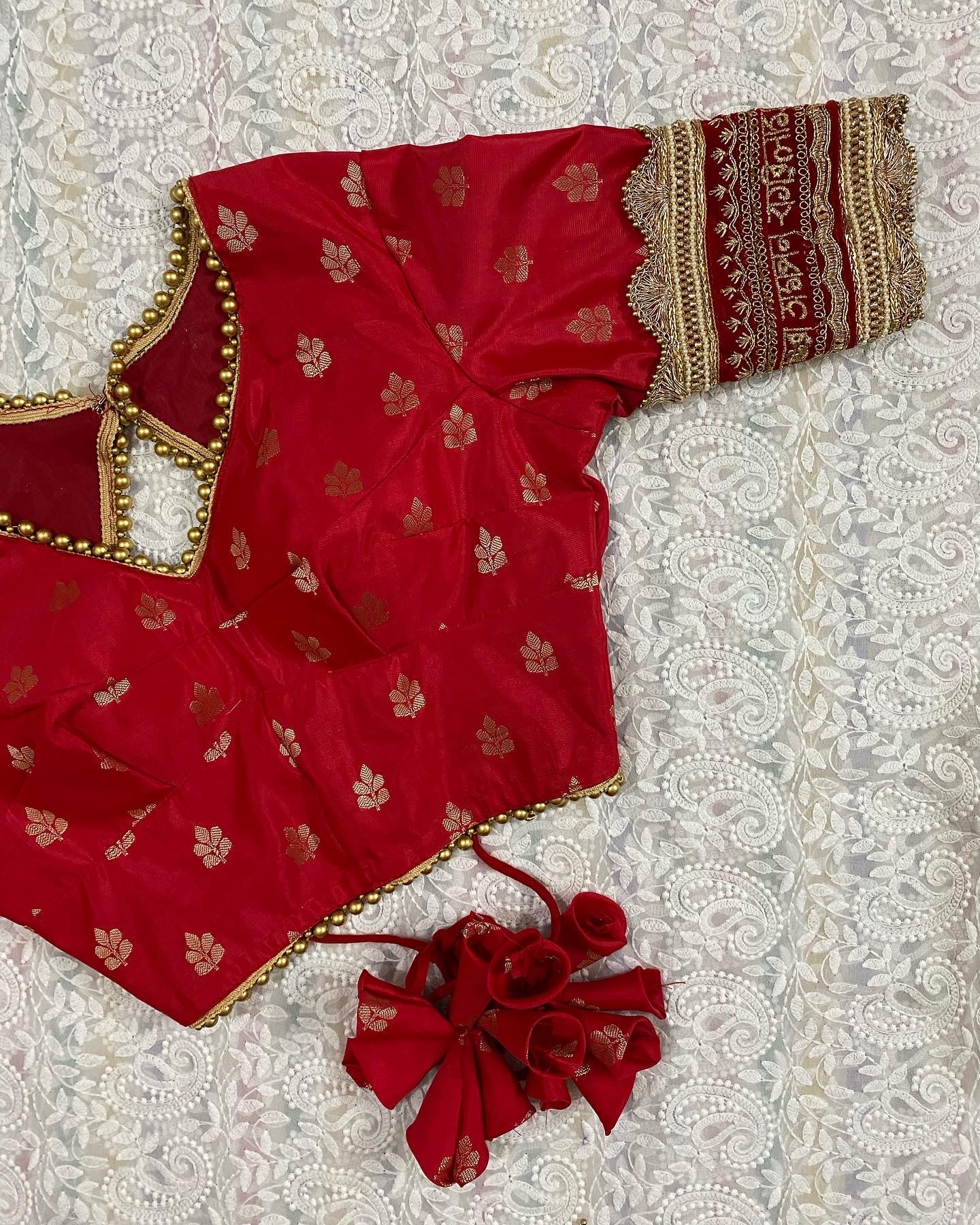 red bridal blouse image