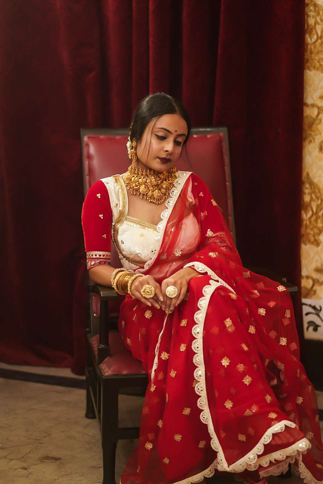 Mumtaz In Red Saree