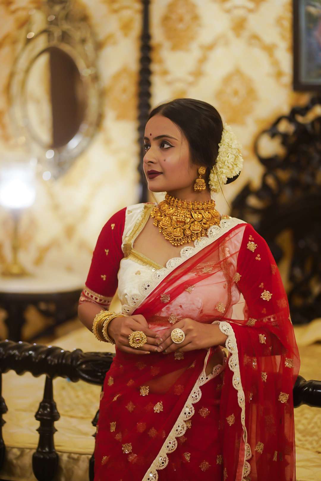 Mumtaz In Red Saree