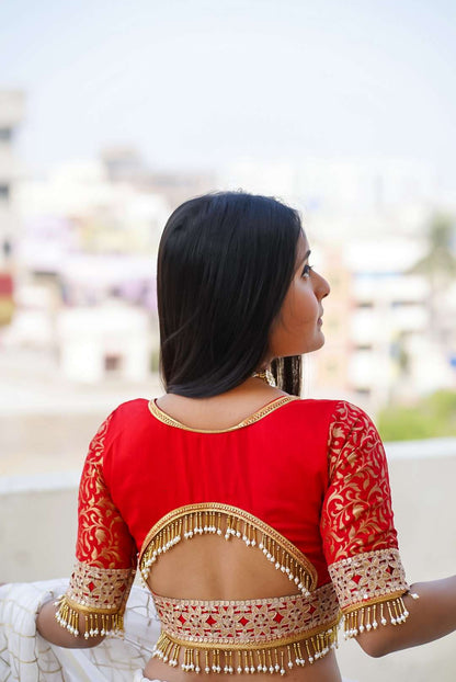 Red Bridal Blouse