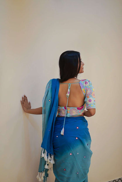 Blue Bee Handwoven Cotton Saree