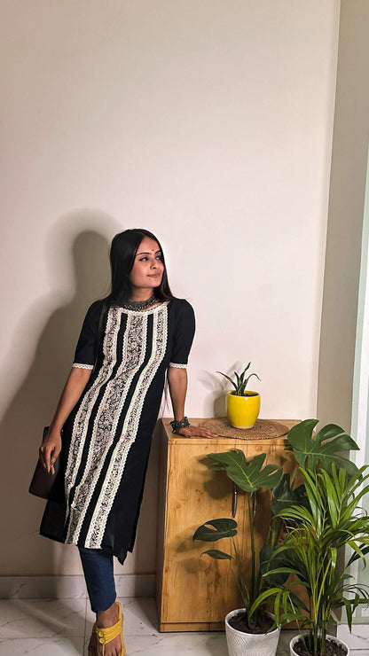 black kurta for women