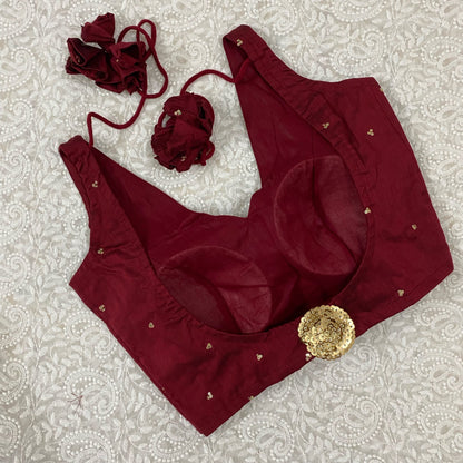 Chumki Maroon 2 Art Silk Blouse