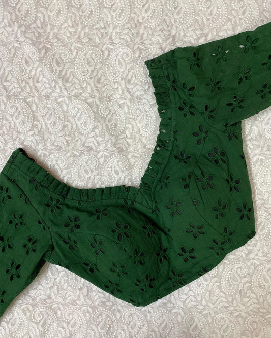 green hakoba blouse image