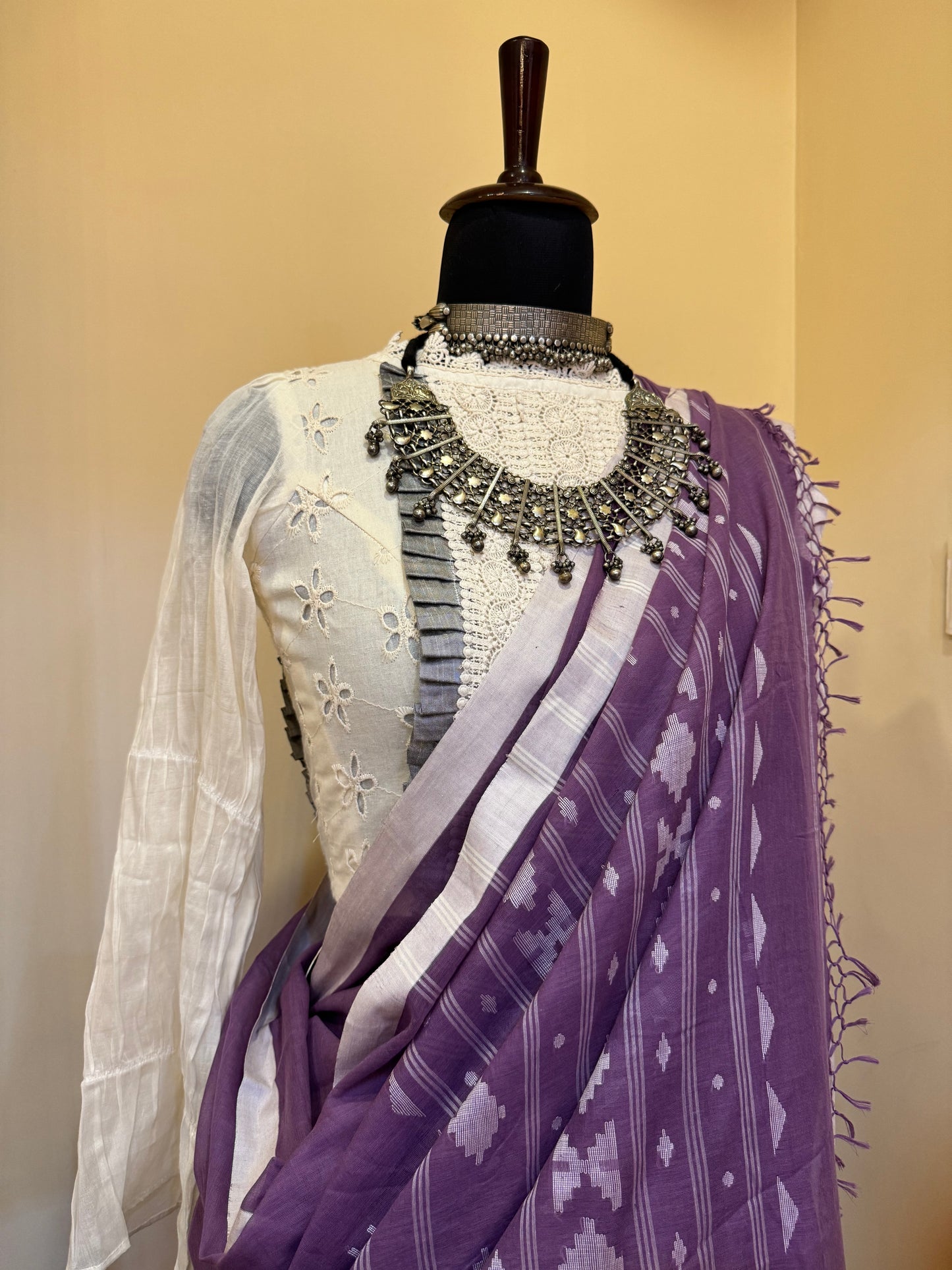 I Am In Love Handwoven Jamdani Cotton Saree