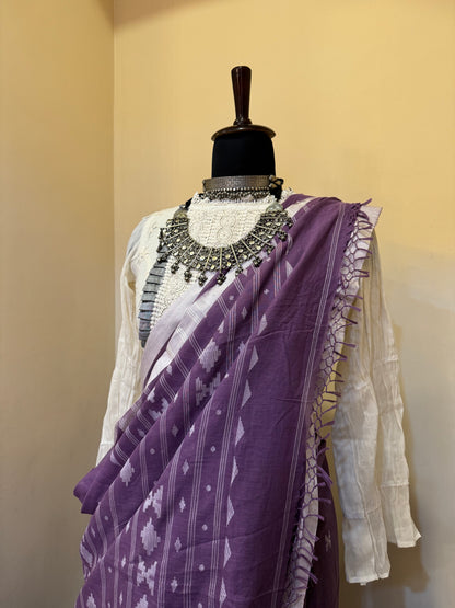 I Am In Love Handwoven Jamdani Cotton Saree