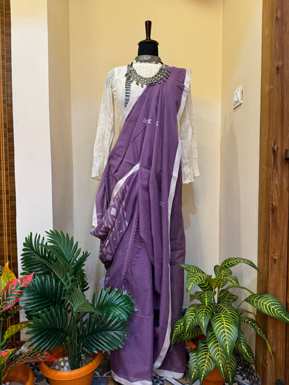 I Am In Love Handwoven Jamdani Cotton Saree