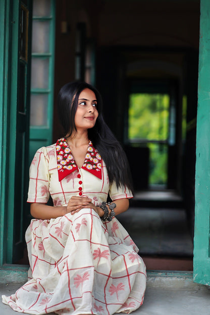 Daisy In the Mist Handwoven Cotton Dress