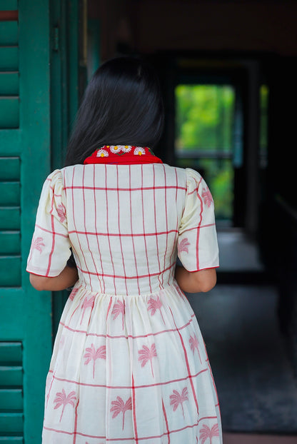 Daisy In the Mist Handwoven Cotton Dress