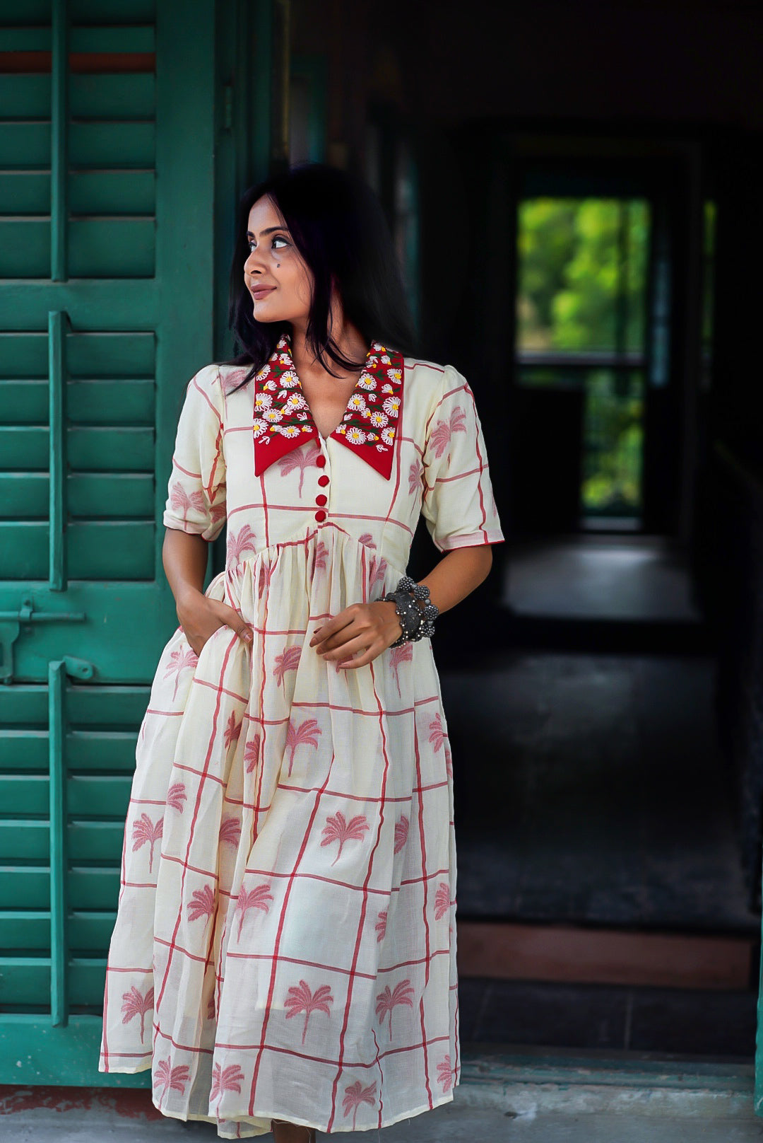 Daisy In the Mist Handwoven Cotton Dress