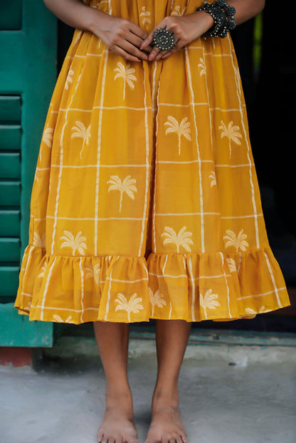 Yellow Banjara Handwoven Cotton Dress