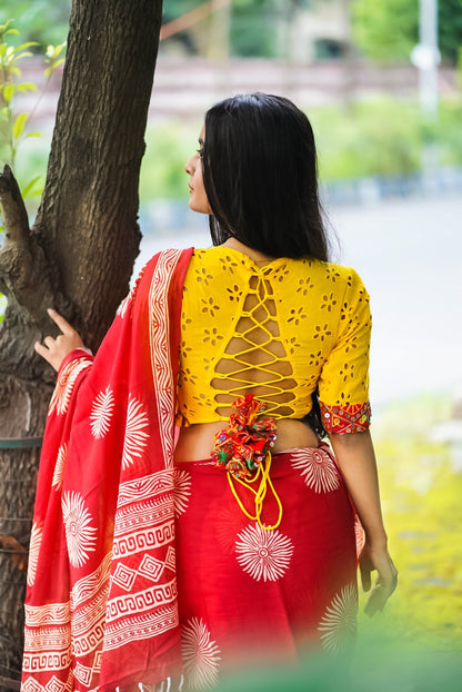 ZARINA ( Block Print Saree )