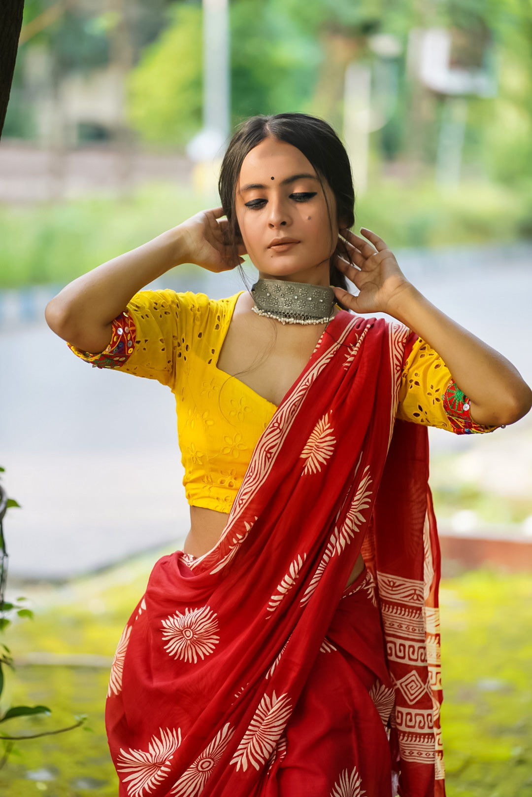 ZARINA ( Block Print Saree )