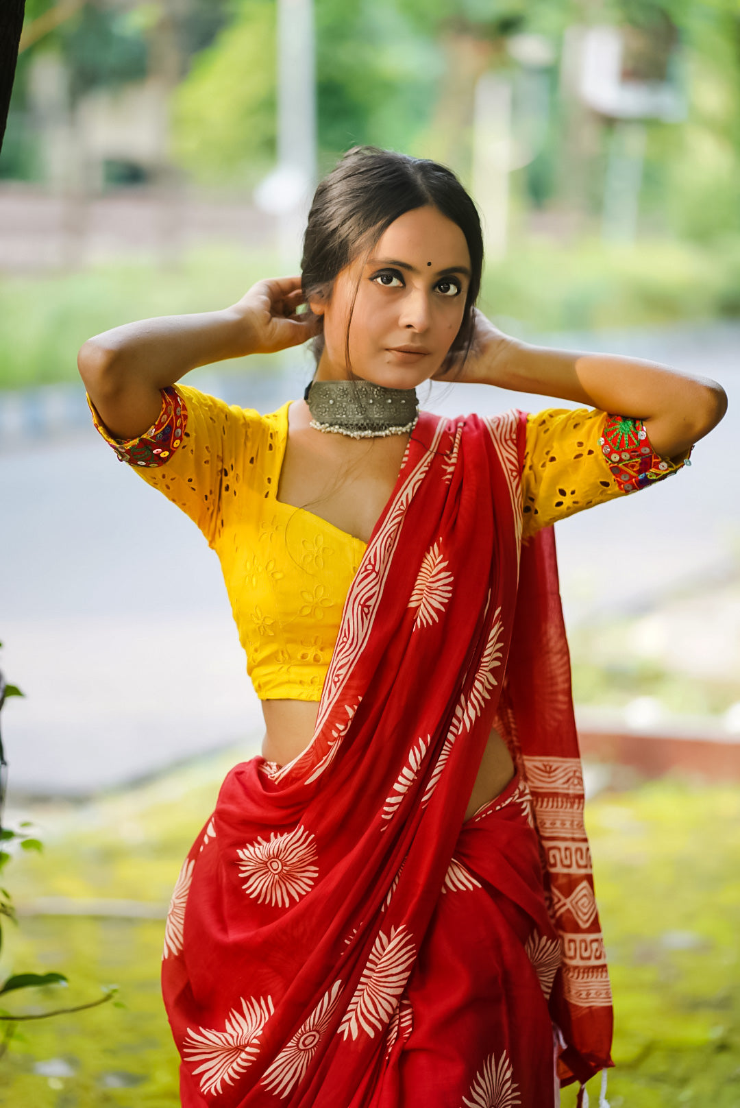 ZARINA ( Block Print Saree )