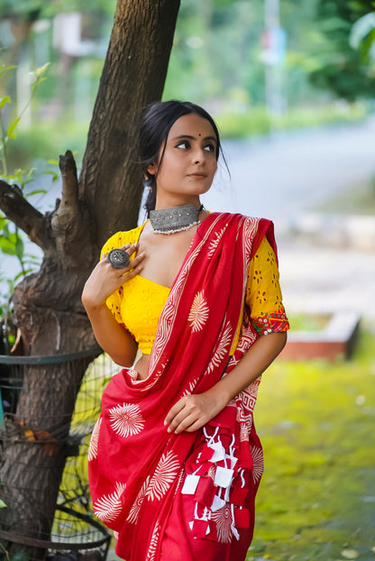 ZARINA ( Block Print Saree )