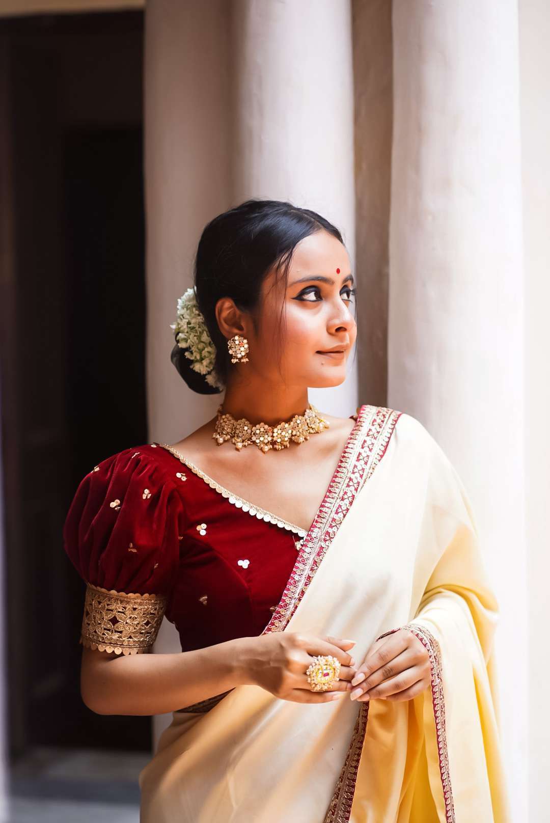 red Bridal blouse image