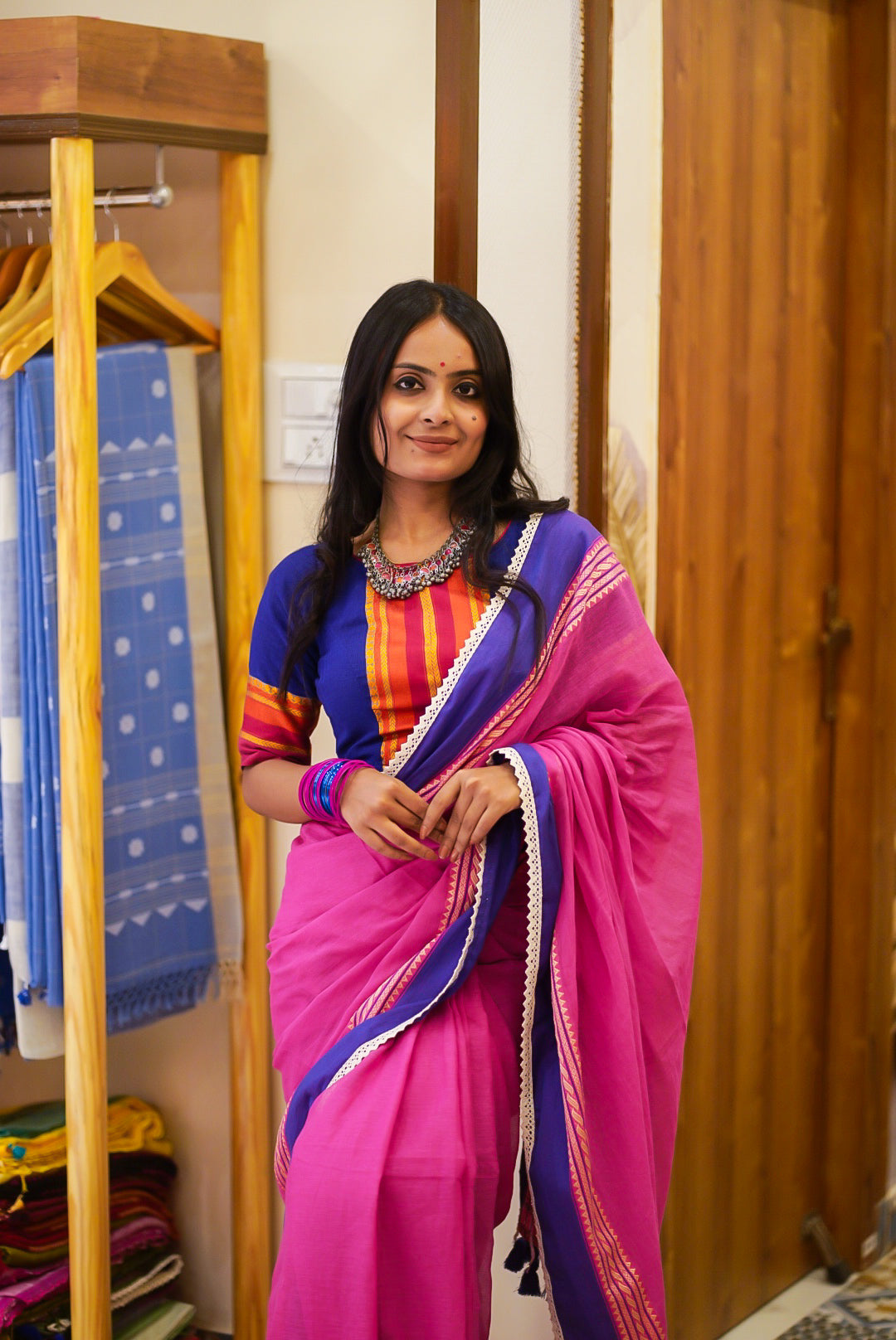 Gulabo Handwoven Cotton Saree