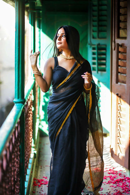 KAVERI ( Black Silk Blouse )