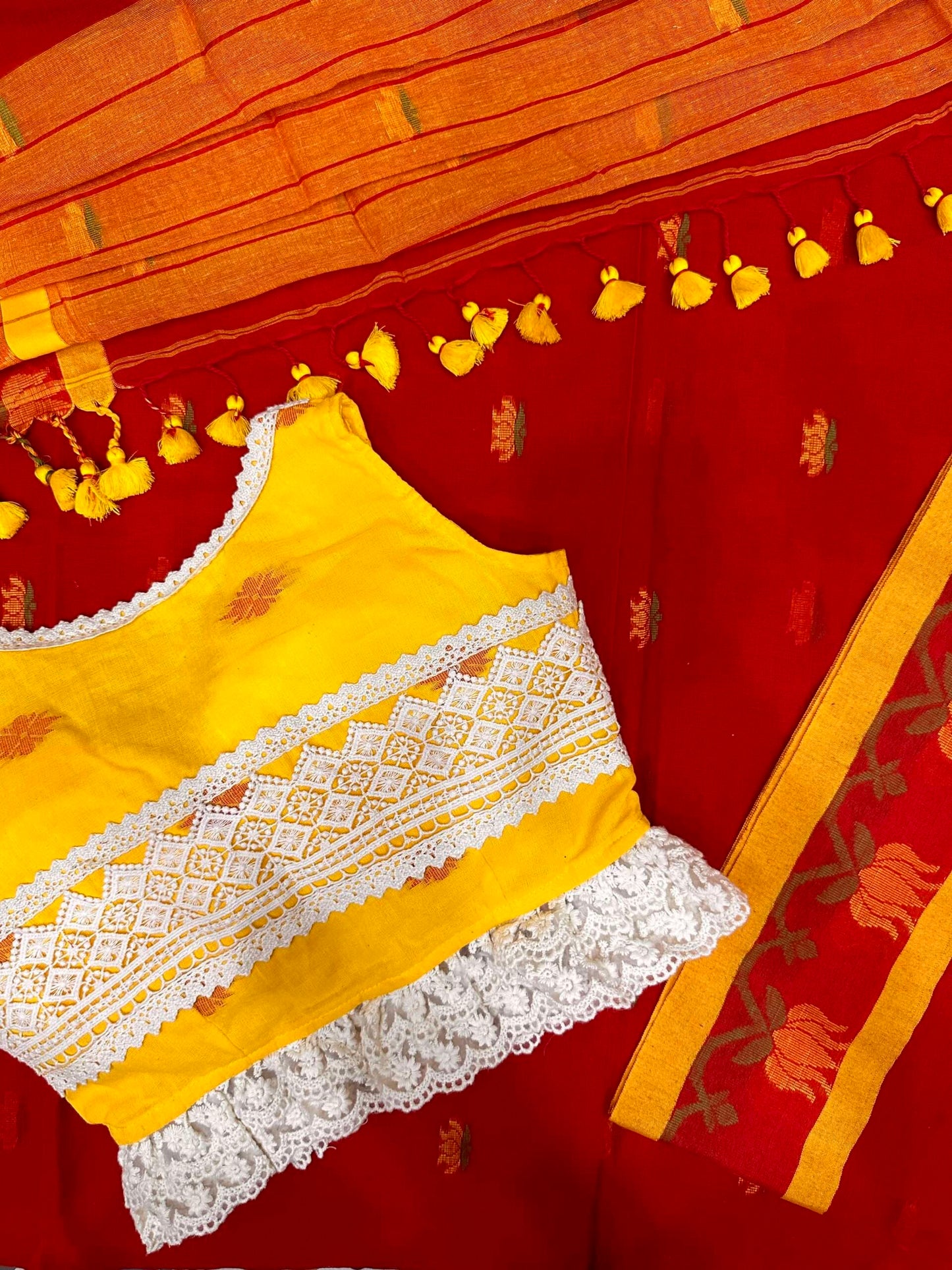 Love In The Sunshine Handwoven Cotton Saree