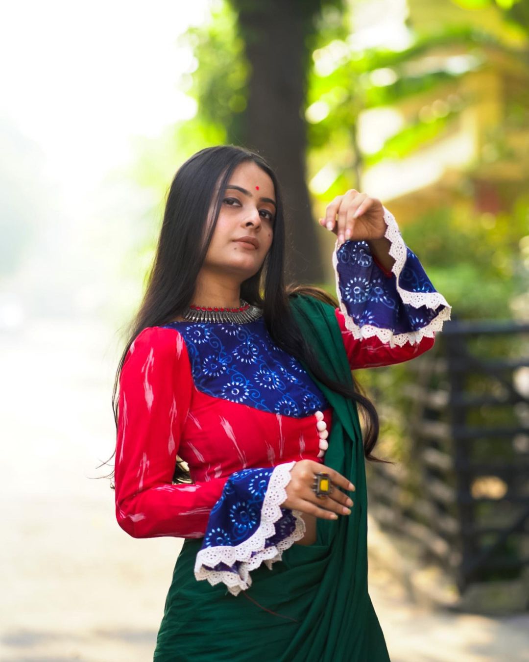 Nila Indigo Ikat Blouse