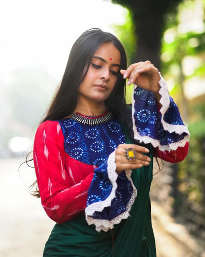 Nila Indigo Ikat Blouse