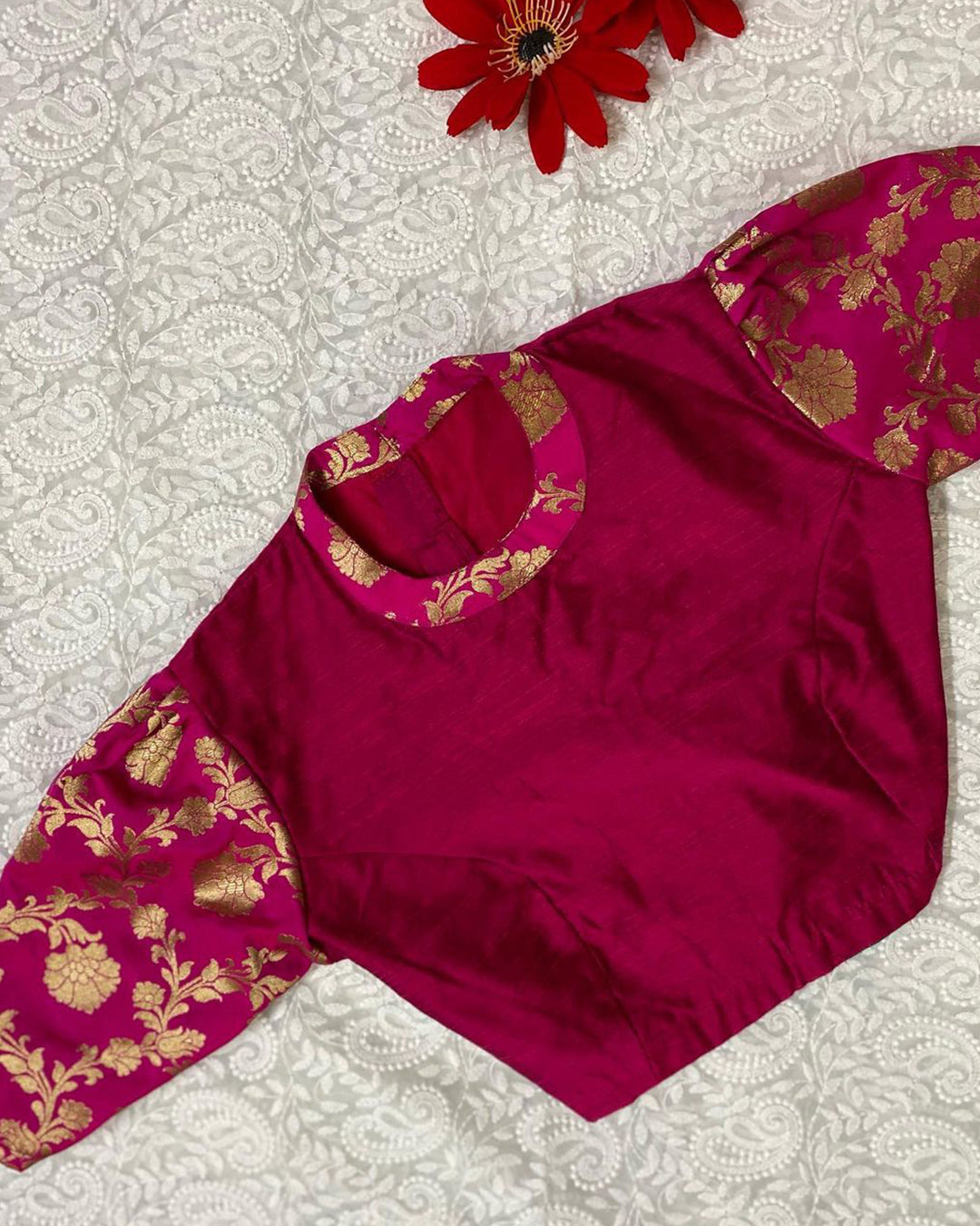 Pink Rasm High Neck Blouse