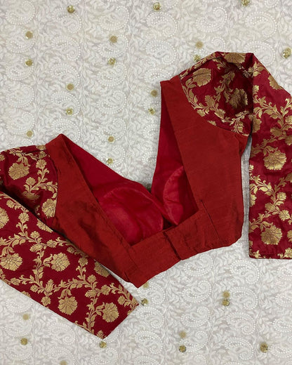 Maroon Roshni Full Sleeves Blouse