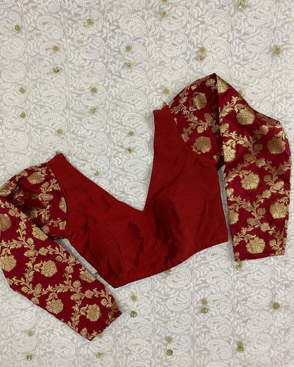 Maroon Roshni Full Sleeves Blouse