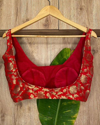 Sankhiyaan Red Brocade Blouse