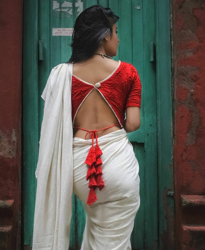 Best red Backless blouse image