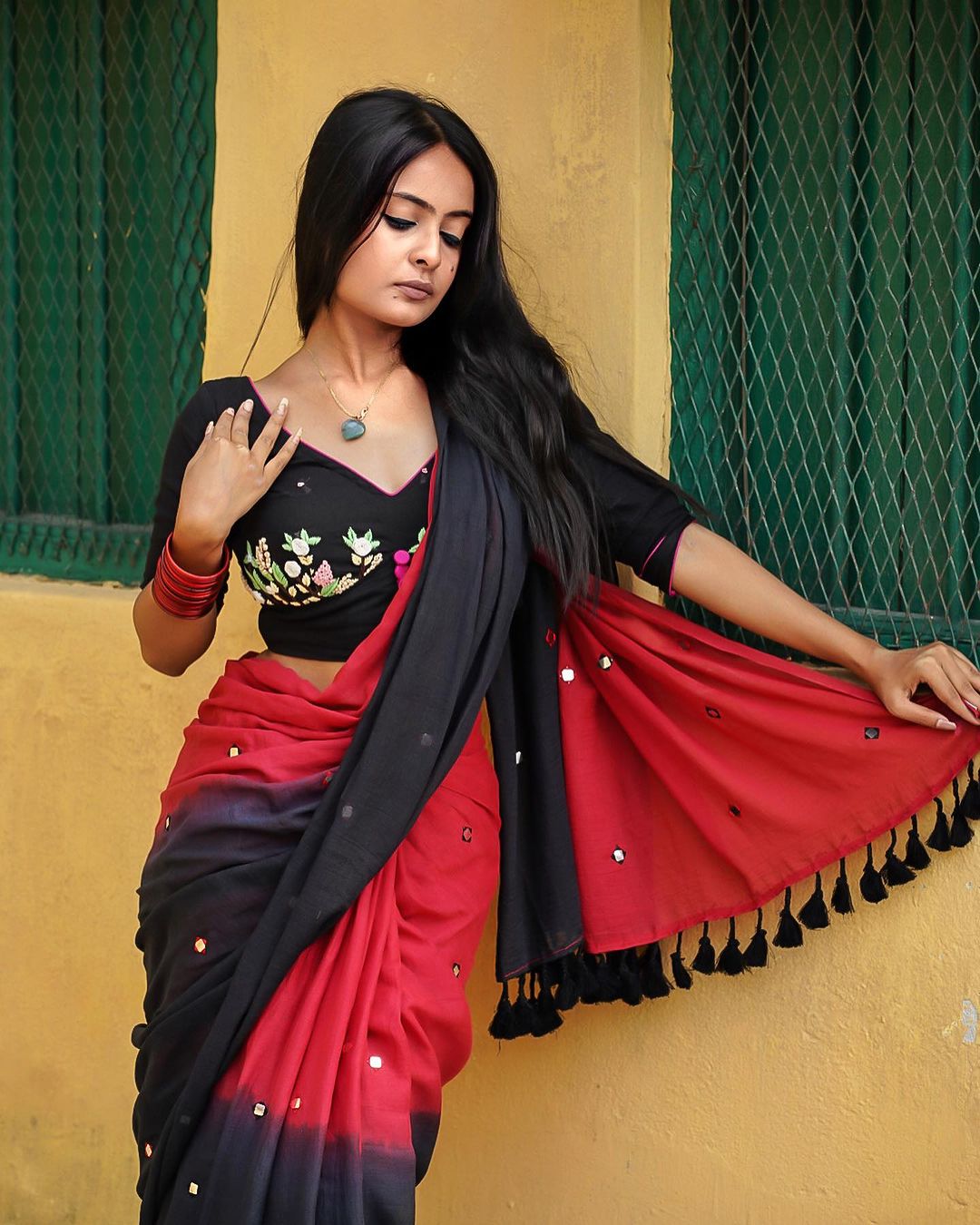 Kala Khatta Cotton Mulmul Saree