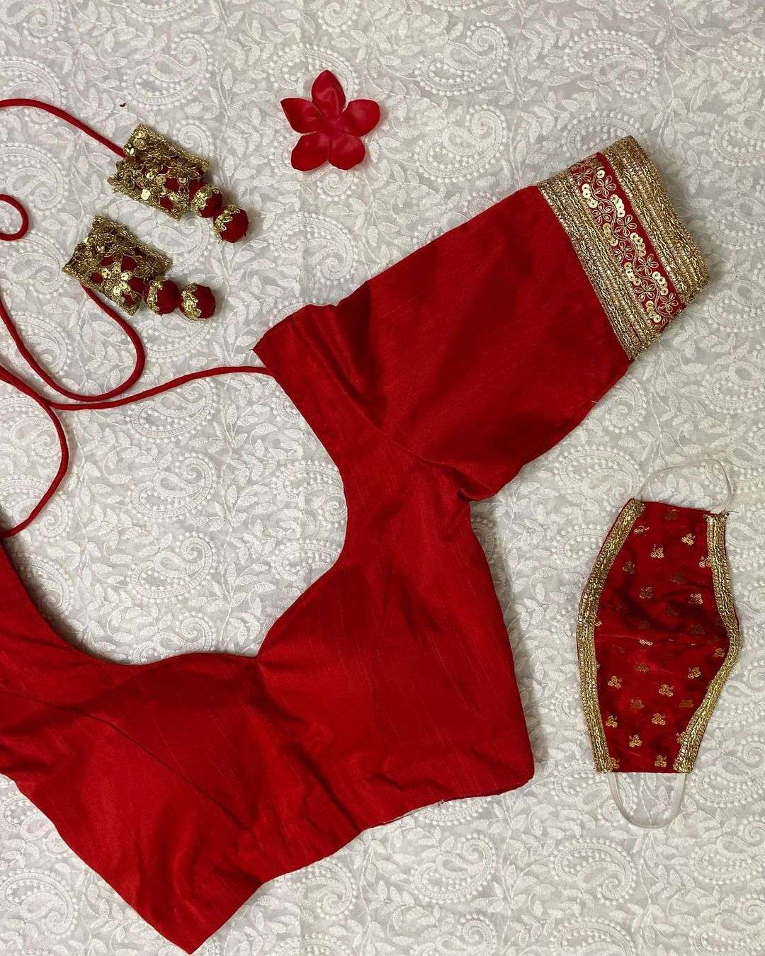 red bridal blouse image