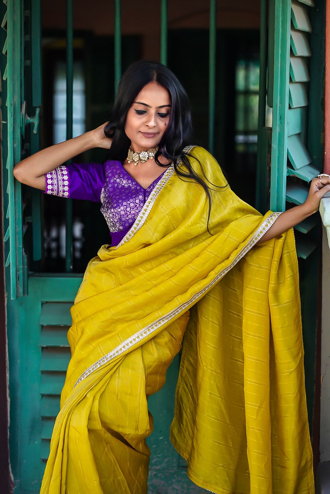 Nur Jahan in Yellow Saree